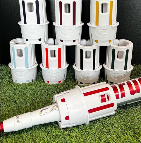 Bat Weight 16 to 24 oz | Easy On/Easy Off (Twist or Tap Off) Baseball Bat Weight | Customize Colors to Match Equipment or Team (16, 20, 24 Ounces) – White in Saudi Arabia