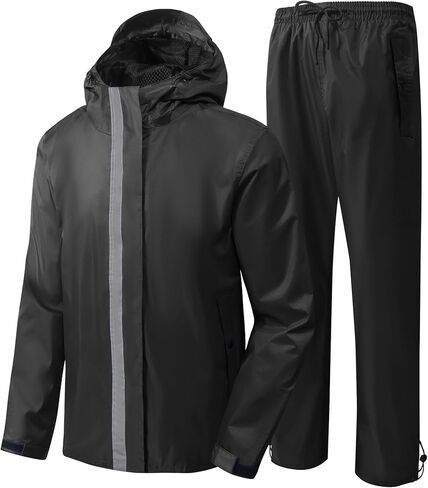 V VALANCH Fishing Rain Gear for Men Reflective Rain Coat and Waterproof Pants in Saudi Arabia