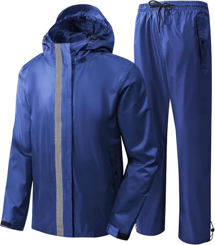 V VALANCH Fishing Rain Gear for Men Reflective Rain Coat and Waterproof Pants in Saudi Arabia