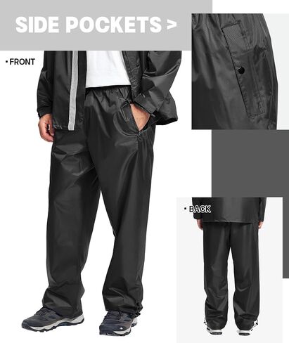 V VALANCH Fishing Rain Gear for Men Reflective Rain Coat and Waterproof Pants in Saudi Arabia