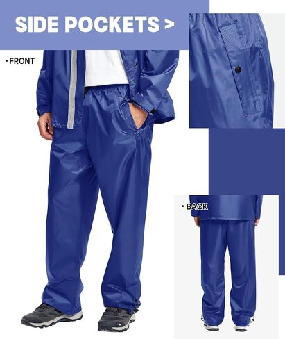 V VALANCH Fishing Rain Gear for Men Reflective Rain Coat and Waterproof Pants in Saudi Arabia