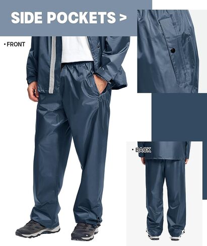 معدات المطر لصيد الأسماك من V VALANCH للرجال، معطف مطر عاكس وسراويل مقاومة للماء in Kuwait