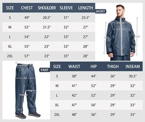 معدات المطر لصيد الأسماك من V VALANCH للرجال، معطف مطر عاكس وسراويل مقاومة للماء in Kuwait