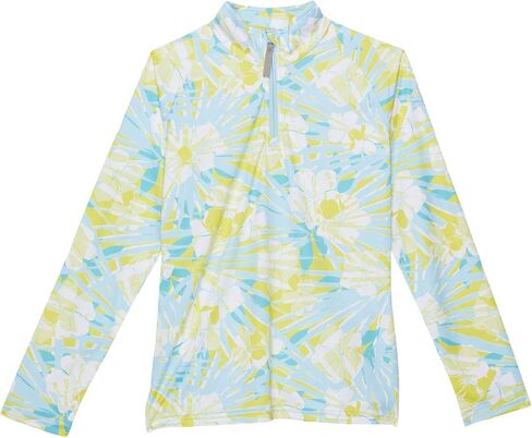 Spyder Girl's Surface Zip T-Neck (Big Kids) Taxi Island XL (18 Big Kid) in Saudi Arabia