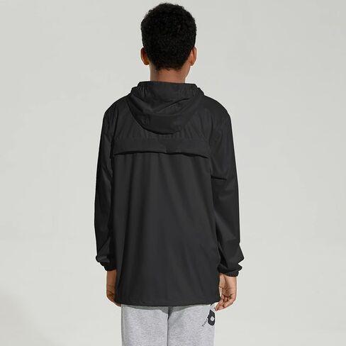 سترة مطر للأولاد من DEVOROPA للشباب لركوب الدراجات مقاومة للماء وخفيفة الوزن وقابلة للتعبئة للأطفال في الهواء الطلق لركوب الدراجات والجري سترة واقية من الرياح in Kuwait