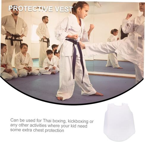 1Pc chest protector sweat vest muay thai chest guard taekwondo chest guard kids protector vest boxing in Saudi Arabia
