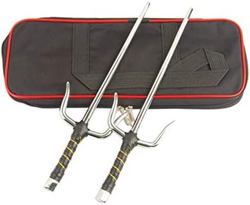 حافظة فنون قتالية معدنية مثمنة ساي فضية بطول 15 بوصة نينجا ساي&ساي (فضي، 15 بوصة) in Kuwait