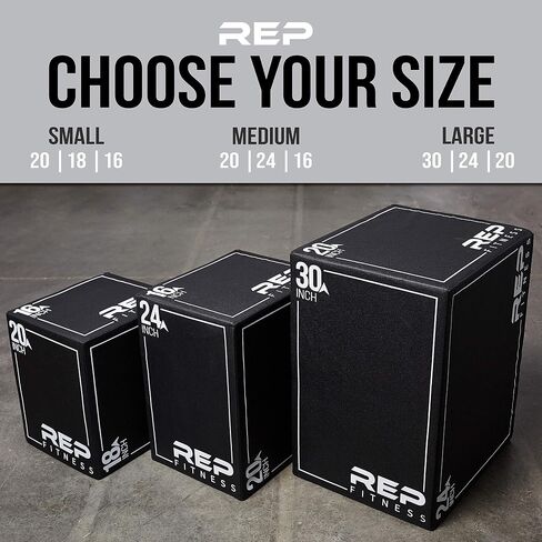 REP FITNESS 3-in-1 Soft Plyo Box – Safe for Shins - Non-Slip Multi-Use Plyometric Box for Jumping, Conditioning, and Strength Training – Choose from 3 Different Sizes in Kuwait