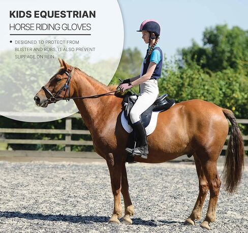 أموي الاطفال قفازات ركوب الخيل تنفس الأطفال الفروسية ظهور الخيل المضادة للانزلاق الفتيان والفتيات الشباب في الهواء الطلق ركوب الدراجات الدراجات الرياضة قفازات in Kuwait
