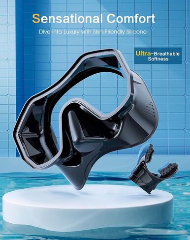 Snorkeling Gear for Adults, Kwambiri Dry-Top Snorkel Set, 180°Panoramic Wide View Diving Mask Breathing Freely Snorkel Mask for Snorkeling Scuba Diving Swimming Travel（Adult） in Saudi Arabia