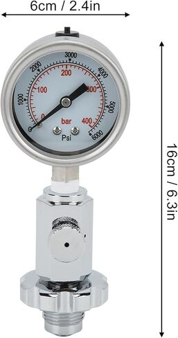 Diving Checker, Diving Air Pressure with 0‑400 Bar 0‑6000 PSI for DIN Diving Valve in Saudi Arabia