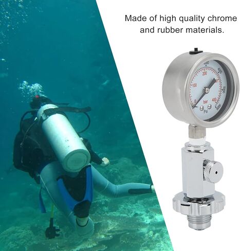 Diving Checker, Diving Air Pressure with 0‑400 Bar 0‑6000 PSI for DIN Diving Valve in Saudi Arabia