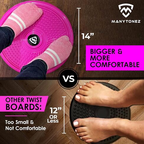 Ab Stomach Waist Trainer Twist Board Machine - Large 14 inch Abdominal Exercise Equipment Disc with Workout Floor Mat - for Slimming and Strengthening Abs Core at Home, Office in Saudi Arabia