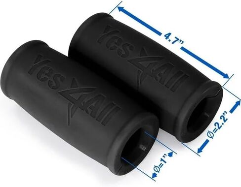 Yes4All Thick Bar Dumbbell Grips, Non Slip High Density Silicone Rubber Barbell Grips for Weightlifting Muscle Growth in Saudi Arabia