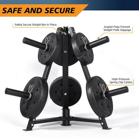Olympic Weight Tree, Weight Plate Tree for 2-Inch Plates, Weight Tree with Excellent Load-Bearing Capacity for Home and Gym Strength Trainning in Saudi Arabia