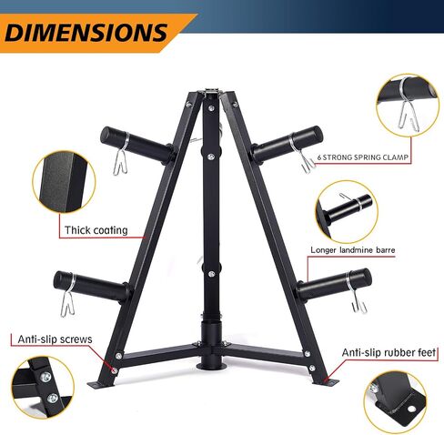Olympic Weight Tree, Weight Plate Tree for 2-Inch Plates, Weight Tree with Excellent Load-Bearing Capacity for Home and Gym Strength Trainning in Saudi Arabia