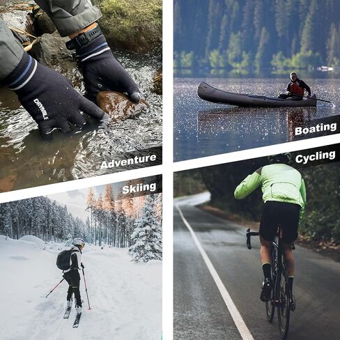 DRYMILE Waterproof Gloves - Warm Touchscreen Winter Snow Wool Blend Hand Gloves for Men & Women - Work, Hiking, Skiing, Running, Biking, Riding Glove, Ideal for Cold Weather in Saudi Arabia