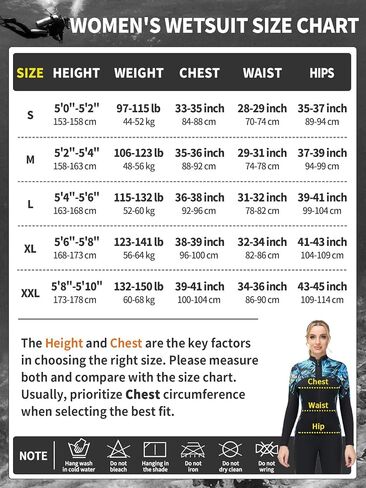 Owntop Wetsuit Tops Women & Men | Upgraded Stretch 2MM Neoprene Long Sleeve | Flexible & Comfort | Front Zipper | Swimming Diving Surfing - All Watersports in Saudi Arabia