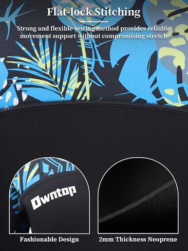 Owntop Wetsuit Tops Women & Men | Upgraded Stretch 2MM Neoprene Long Sleeve | Flexible & Comfort | Front Zipper | Swimming Diving Surfing - All Watersports in Saudi Arabia
