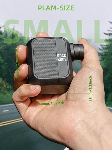 ROCKBROS Mini Bike Pump Portable Bike Tire Pump 100PSI Electric Bike Pump Mini Air Pump Tire Inflator Rechargeable with Presta Schrader Valve in Saudi Arabia