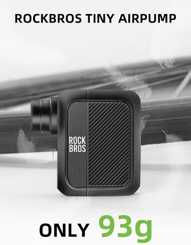 ROCKBROS Mini Bike Pump Portable Bike Tire Pump 100PSI Electric Bike Pump Mini Air Pump Tire Inflator Rechargeable with Presta Schrader Valve in Saudi Arabia