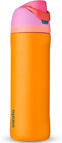 Owala Kids FreeSip Insulated Stainless Steel Water Bottle with Straw, BPA-Free Sports Water Bottle, Great for Travel, 16 oz, All the Berries in Saudi Arabia