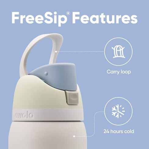 Owala Kids FreeSip Insulated Stainless Steel Water Bottle with Straw, BPA-Free Sports Water Bottle, Great for Travel, 16 oz, All the Berries in Saudi Arabia