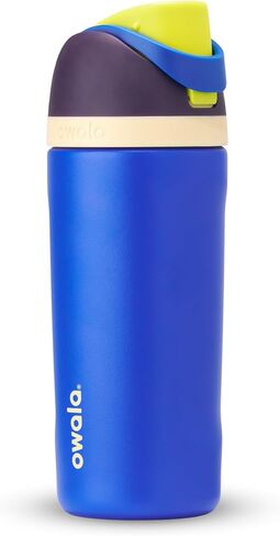 Owala Kids FreeSip Insulated Stainless Steel Water Bottle with Straw, BPA-Free Sports Water Bottle, Great for Travel, 16 oz, All the Berries in Saudi Arabia