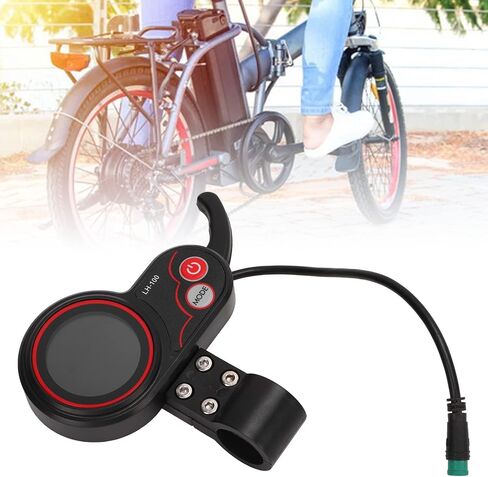 VBESTLIFE Electric Bike Thumb Throttle with LCD Display, Electric LCD Display Meter with 5P Waterproof Connector 24V 36V 48V 60V Control Panel for 22.2mm Electric Scooter in Saudi Arabia