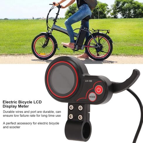 VBESTLIFE Electric Bike Thumb Throttle with LCD Display, Electric LCD Display Meter with 5P Waterproof Connector 24V 36V 48V 60V Control Panel for 22.2mm Electric Scooter in Saudi Arabia