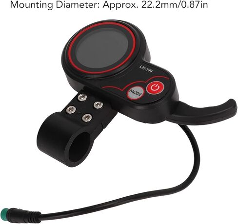 VBESTLIFE Electric Bike Thumb Throttle with LCD Display, Electric LCD Display Meter with 5P Waterproof Connector 24V 36V 48V 60V Control Panel for 22.2mm Electric Scooter in Saudi Arabia