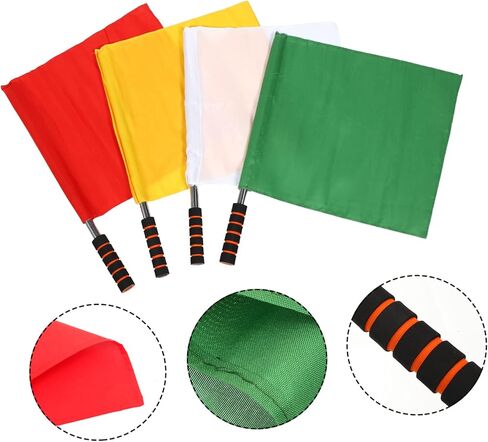 4pcs Referee Flag Flag Athletic Competition Flags Colored Referee Flags Race Referee Flags Sports Equipment Small Hand Flags Football Match Signal Flags Soccer Equipment in Saudi Arabia