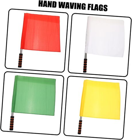 4pcs Referee Flag Flag Athletic Competition Flags Colored Referee Flags Race Referee Flags Sports Equipment Small Hand Flags Football Match Signal Flags Soccer Equipment in Saudi Arabia