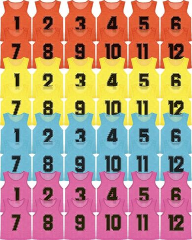 48 قطعة Pinnies للرياضة الشباب Pinnies شبكة كرة السلة فريق ممارسة جيرسي مرقمة لكرة القدم Pinnies مشاجرة سترة in Saudi Arabia