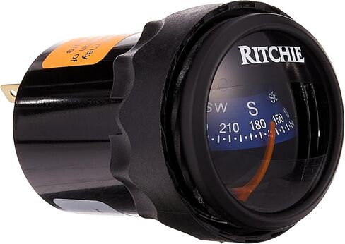 Ritchie Navigation RitchieSport X-21BU - Black Housing with Blue 2-inch Direct Reading Dial Dash Mount Compass in Saudi Arabia