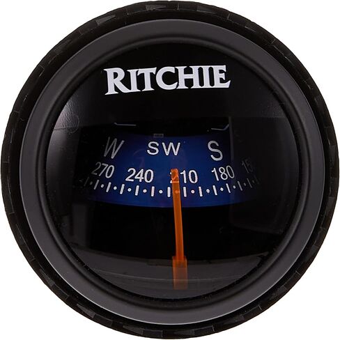 Ritchie Navigation RitchieSport X-21BU - Black Housing with Blue 2-inch Direct Reading Dial Dash Mount Compass in Saudi Arabia