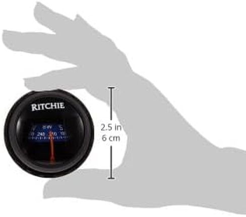 Ritchie Navigation RitchieSport X-21BU - Black Housing with Blue 2-inch Direct Reading Dial Dash Mount Compass in Saudi Arabia