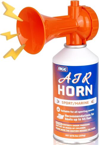 Marine Boat Air Horn 8.3oz,Portable Loud Air Horn Can for Safety, Marine Fog Horn, Boat Essentials,Bear Air Horn,Dog Training, Sports Events Camping and Self-protection in Saudi Arabia