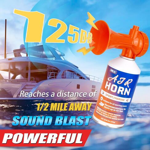 Marine Boat Air Horn 8.3oz,Portable Loud Air Horn Can for Safety, Marine Fog Horn, Boat Essentials,Bear Air Horn,Dog Training, Sports Events Camping and Self-protection in Saudi Arabia