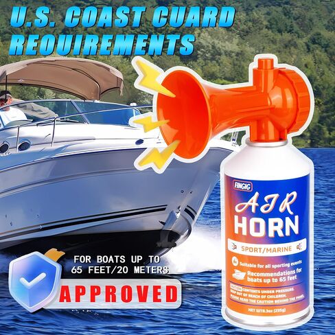 Marine Boat Air Horn 8.3oz,Portable Loud Air Horn Can for Safety, Marine Fog Horn, Boat Essentials,Bear Air Horn,Dog Training, Sports Events Camping and Self-protection in Saudi Arabia