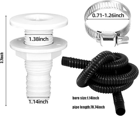 Boat Bilge Water Pump 12 V Submersible Electric Marine Bilge Pump and Automatic Boat Bilge Pump Float Switch 12 V with Hose, Clamps, Thru Hull Connectors for Boats for Areas In Yachts (1500GPH) in Saudi Arabia
