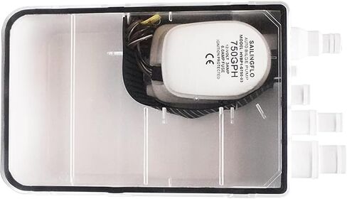 Boat Marine Shower Sump Pump Drain Kit System Shower Pump System 12 Volts 750 GPH Multi-port Shower Sump Pump Used For RV Yacht Marine (12V 0.75L) in Saudi Arabia