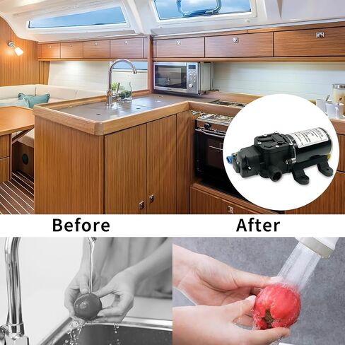 Boat Marine Shower Sump Pump Drain Kit System Shower Pump System 12 Volts 750 GPH Multi-port Shower Sump Pump Used For RV Yacht Marine (12V 0.75L) in Saudi Arabia