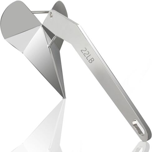 Delta Style Boat Anchor, Delta/Wing Style Boat Anchor Heavy Duty Marine Grade Polished, Triangle Plow Anchor 316 Stainless Steel for Pontoon, Sail, Boats(14lbs,17lbs,22lbs) in Saudi Arabia