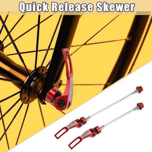 X AUTOHAUX 1 Pair Bike Bicycle Quick Release Axles Skewers Lever Front Rear Bike Axle Wheel Hub 145mm 185mm for MTB Moutain Road Bike in Saudi Arabia
