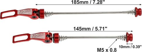 X AUTOHAUX 1 Pair Bike Bicycle Quick Release Axles Skewers Lever Front Rear Bike Axle Wheel Hub 145mm 185mm for MTB Moutain Road Bike in Saudi Arabia
