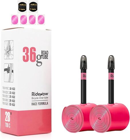 2 Pack Ridenow TPU Inner Tubes Ultra-Light 700 x 18-32c/32-47c with 45mm/65mm/85mm Presta Valves for Road Bike or Gravel Bike (Include Bike Tube Patch Repair Kit) in Kuwait