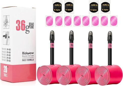 4 عبوات من أنابيب Ridenow الداخلية المصنوعة من مادة TPU خفيفة للغاية 700 × 18-32c/32-47c مع صمامات بريستا 45 مم/65 مم/85 مم لدراجة الطريق أو دراجة الحصى (تشمل مجموعة إصلاح رقعة أنبوب الدراجة) in Kuwait