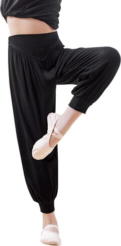 Kids Modal Harem Pants Loose Breathable Trousers for Ballet, Daily Wear(Little/Big Girls/Boys) in Saudi Arabia