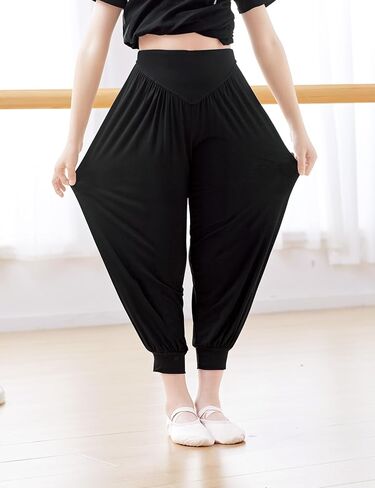 Kids Modal Harem Pants Loose Breathable Trousers for Ballet, Daily Wear(Little/Big Girls/Boys) in Saudi Arabia